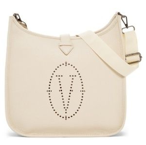 Sac moyen vegan en bandoulière noir et blanc motif Paris in Love